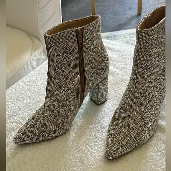 Rhinestone Boots 8.5 Betsy Johnson - Picture 3 of 7